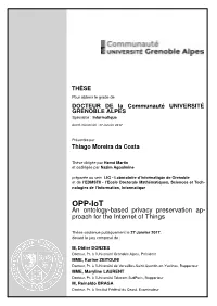 OPP-Iot an Ontology-Based Privacy Preservation Ap- Proach for the Internet of Things
