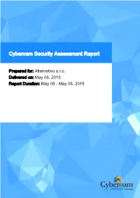 Cyberoam Security Assessment Report
