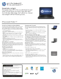 HP Pavilion Data Sheet