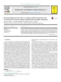 Nuclear Inst. and Methods in Physics Research, a Neutron Imaging