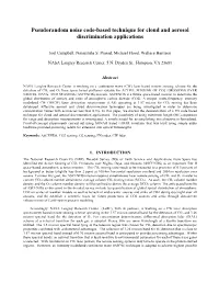 Pseudorandom Noise Code-Based Technique for Cloud and Aerosol Discrimination Applications