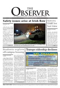 Safety Issues Arise at Irish Row Transpo Ridership Declines