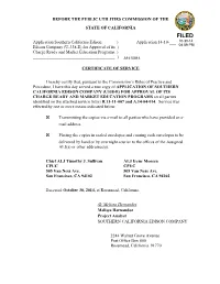 Before the Public Utilities Commission of the State Of