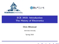 ECE 3410: Introduction the History of Electronics