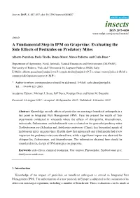 Evaluating the Side Effects of Pesticides on Predatory Mites