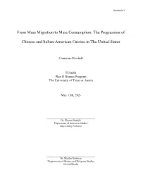 From Mass Migration to Mass Consumption: the Progression Of