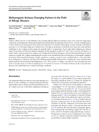 Methanogenic Archaea: Emerging Partners in the Field of Allergic Diseases