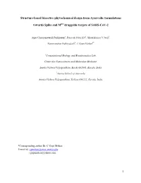 Structure-Based Bioactive Phytochemical Design from Ayurvedic Formulations