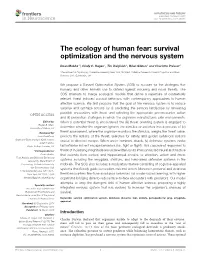 Survival Optimization and the Nervous System