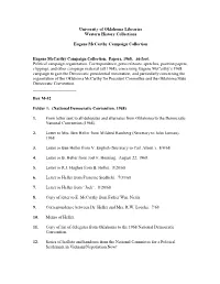University of Oklahoma Libraries Western History Collections