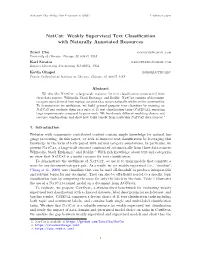 Weakly Supervised Text Classification with Naturally Annotated Resource