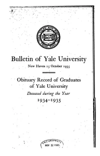 1934-1935 Obituary Record of Graduates of Yale University