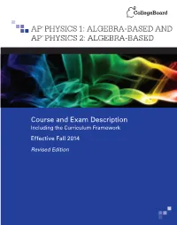 Algebra-Based and AP Physics 2