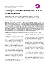 Chronological Restoration of Fort Frontenac in 3D for Heritage Visualization