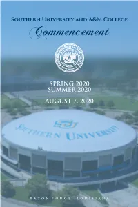 Southern University and A&M College Commencement Program