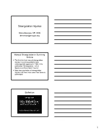 Strangulation Injuries