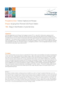 Carbon Capture and Storage Project