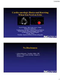 Cardio-Oncology: Basics and Knowing When You Need an Echo