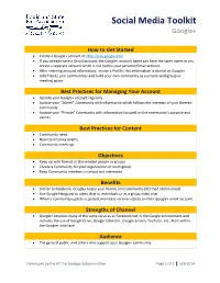 Google+ Toolkit
