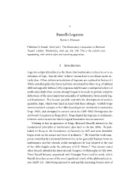Russell's Logicism