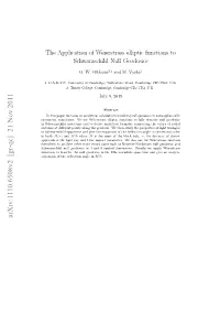 The Application of Weierstrass Elliptic Functions to Schwarzschild Null Geodesics