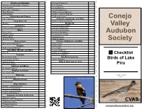 CVAS Brochure Lake Piru Checklist V1.3
