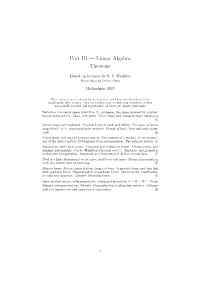 Linear Algebra Theorems