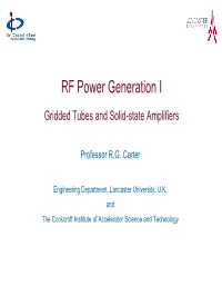 RF Power Generation I