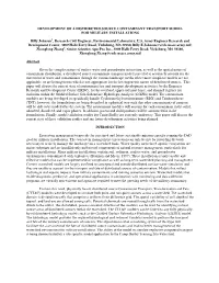 Development of a Distributed Source Contaminant Transport Model for Military Installations