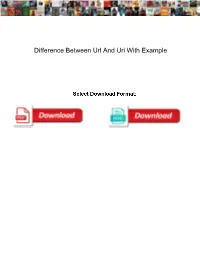 Difference Between Url and Uri with Example
