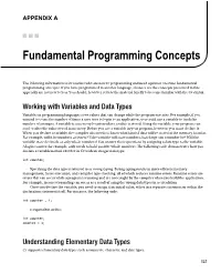 Fundamental Programming Concepts