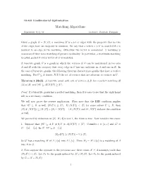 Matching Algorithms