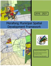 Merafong Municipal Spatial Development Framework