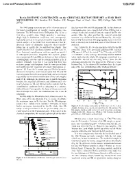 Re-Os ISOTOPIC CONSTRAINTS on the CRYSTALLIZATION HISTORY of IIAB IRON METEORITES