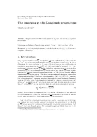 The Emerging P-Adic Langlands Programme