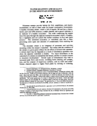 Water Quantity and Quality in the Mountain Environment