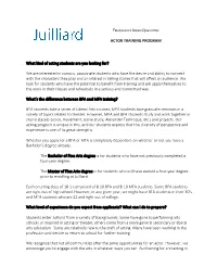 What Kind of Acting Students Are You Looking For?