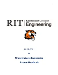 2020-2021 ∞ Undergraduate Engineering Student Handbook
