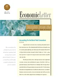 Accounting for the Bond-Yield Conundrum by Tao Wu