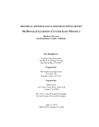Cultural Resources Report