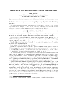 Digraph Laplacians and Multi-Agent Systems