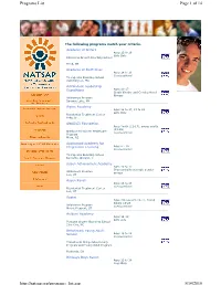 Natsap.Org/Programs List.Asp 3/19/2010 Programs List Page 2 of 14