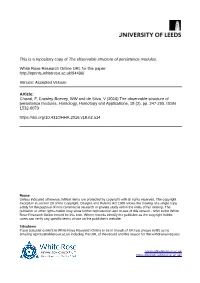 The Observable Structure of Persistence Modules