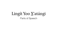 Tlingit Parts of Speech 1