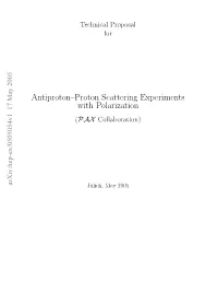 Antiproton–Proton Scattering Experiments with Polarization ( Collaboration) PAX Abstract