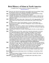 Brief History of Islam in North America (Compiled from Various Sources by Sadik H