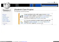 Elizabeth Clare Prophet from Wikipedia, the Free Encyclopedia
