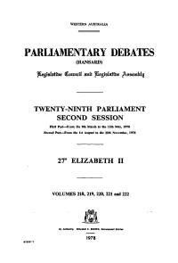 Hansard Index 1978