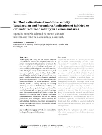 Saltmod Estimation of Root-Zone Salinity Varadarajan and Purandara