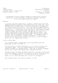 TSVWG G. Fairhurst Internet-Draft University of Aberdeen Intended Status: Informational C
